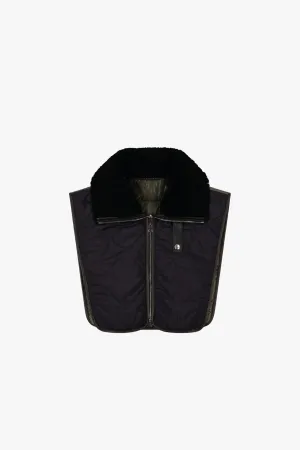 Aviator Zip Collar - Black / Dark Olive