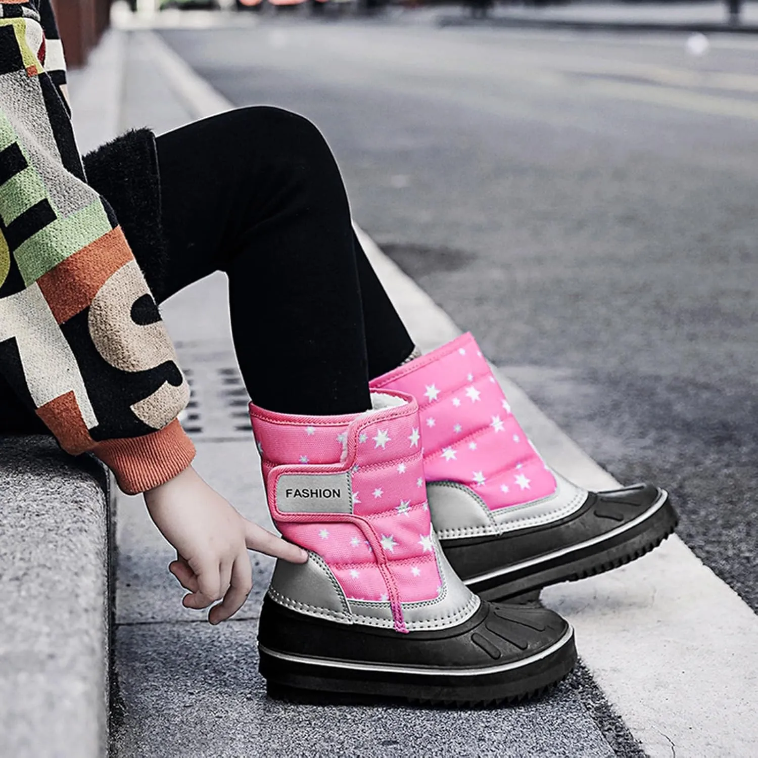 Children Boots Snow Boots Girls Boys Outdoor Boots Non Slip Warm Boots Cotton Snow Boots Booties Kids Little Boots