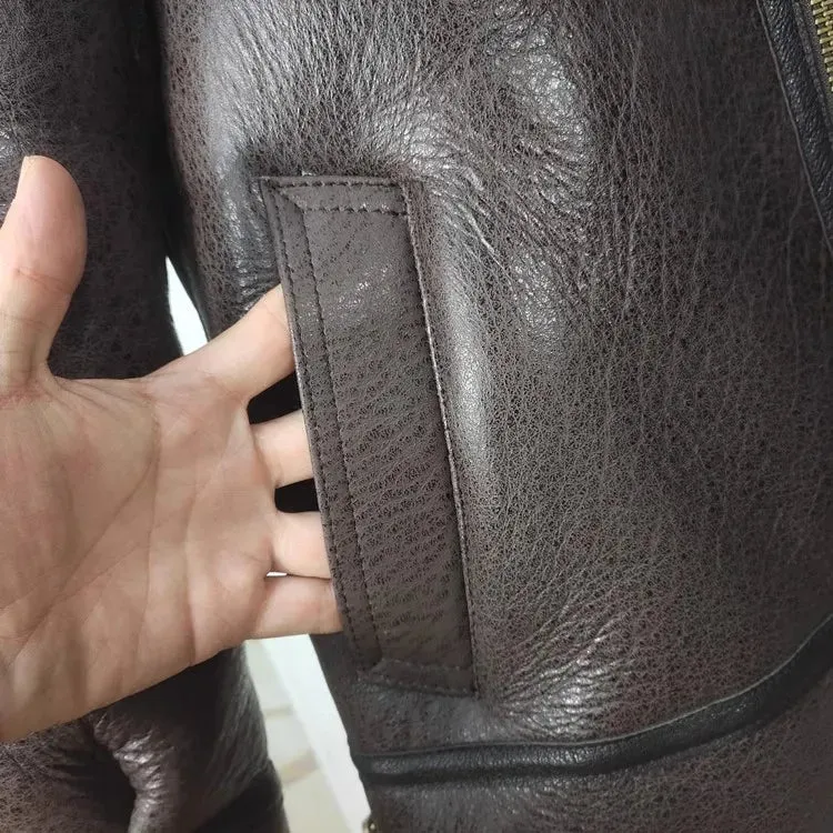 Funki Buys | Jackets | Men's Genuine Leather Sheepskin Jacket