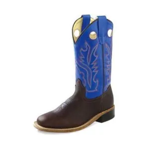 Kid's Old West Dark Brown Cowhide Boots BSC1840