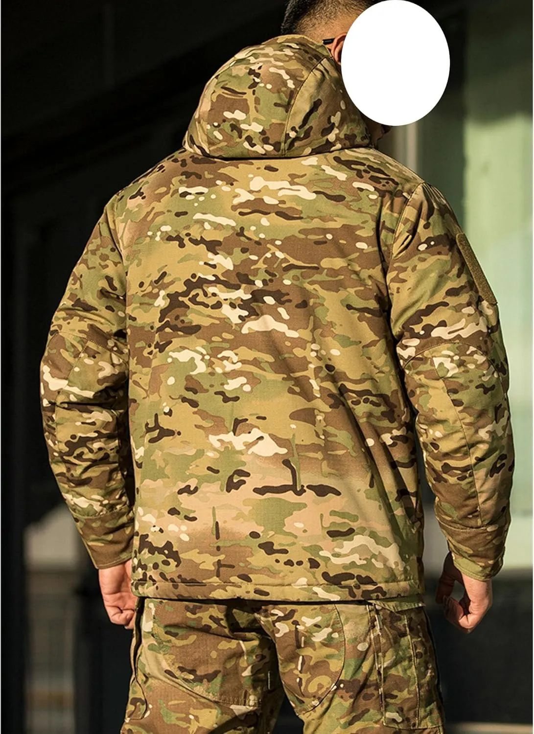 Men's Outdoor Camo Military Jackets Windproof Hooded Tactical Jacket Waterproof Hunting Combat Army Padded Coat