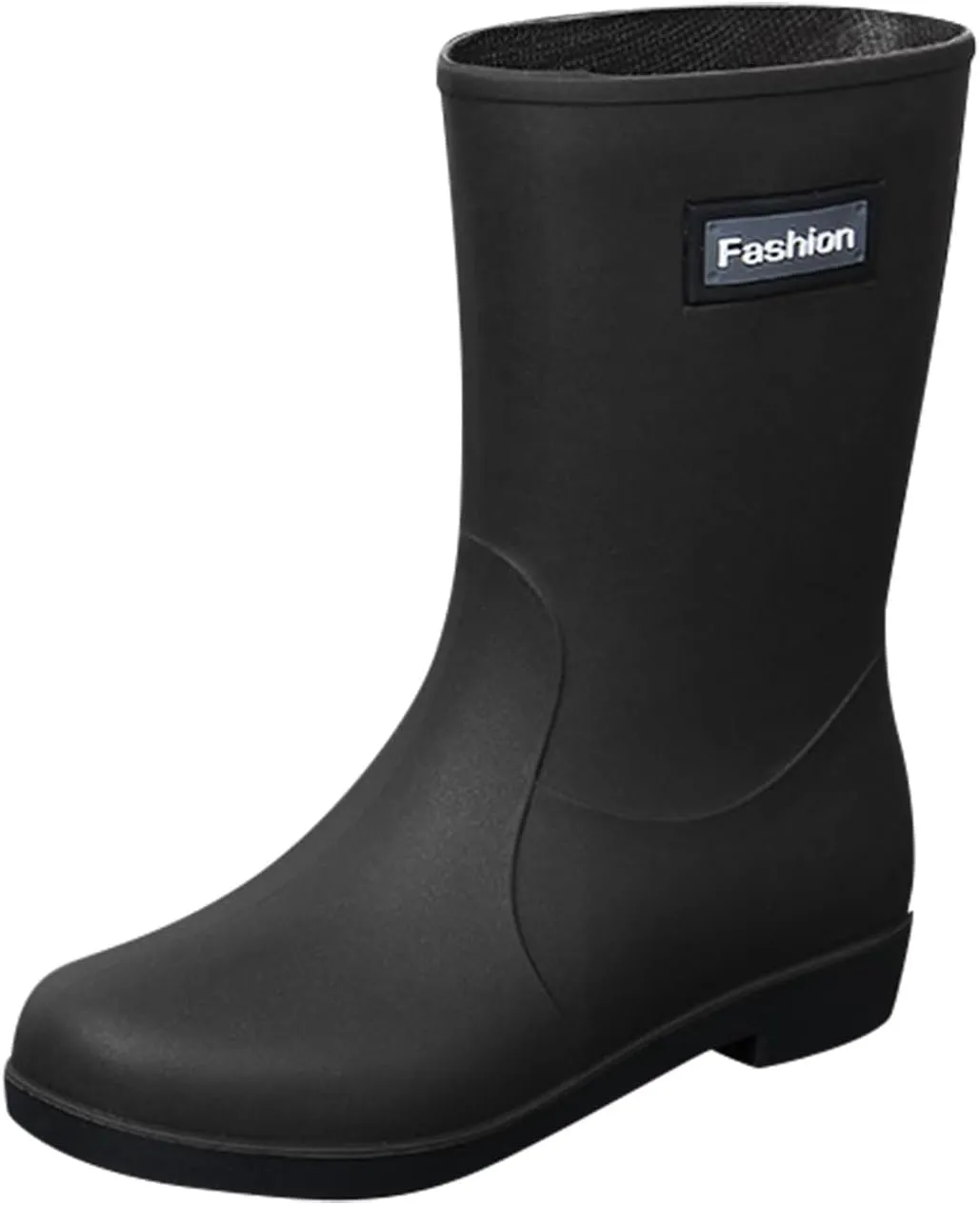 Men's Rubber Rain Boots Waterproof Non Slip Mid Calf Boots for Garden Fishing Outdoor Mens Winter Boots