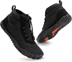 Outdoor Mens Winter Snow Boots, Mens Waterproof Warm Fur Lined Winter Wide Snow Boots, Cold Weather Warm Anti-Slip Ankle Boots, for Indoor Cold Weather, Working Camping