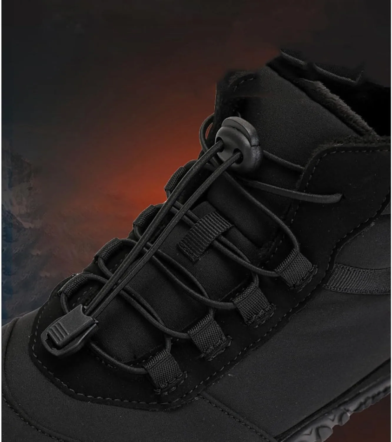 Outdoor Mens Winter Snow Boots, Mens Waterproof Warm Fur Lined Winter Wide Snow Boots, Cold Weather Warm Anti-Slip Ankle Boots, for Indoor Cold Weather, Working Camping