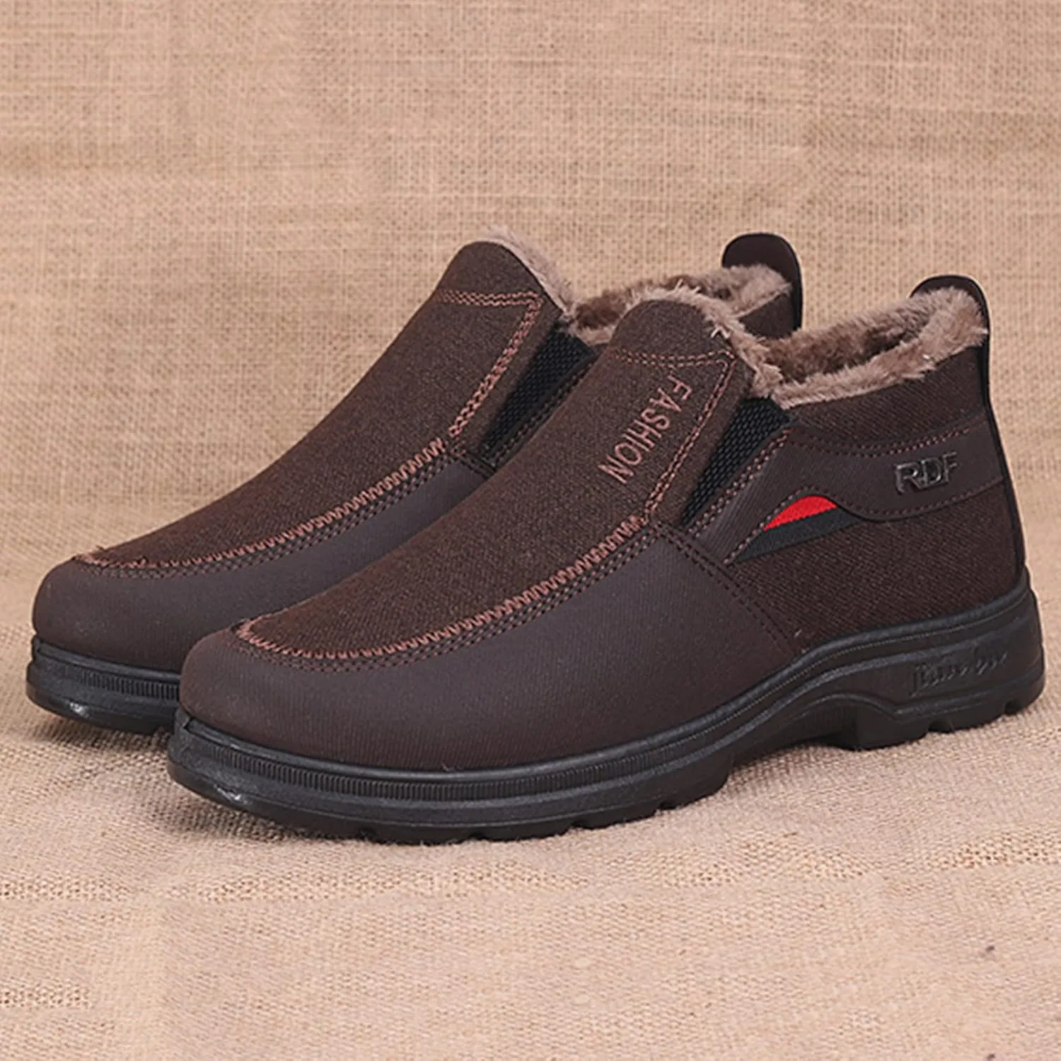 Women Boots Winter Black Short Slip On Boots Ladies Snow Boots for Women Winter Warm Fur Lined Womens Fur Lined Slip On Boot Cowboy Boots for Women Men Winter Booties