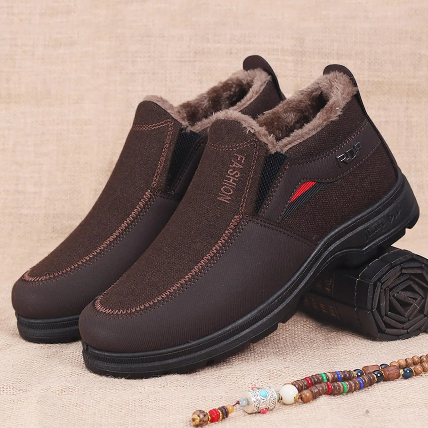 Women Boots Winter Black Short Slip On Boots Ladies Snow Boots for Women Winter Warm Fur Lined Womens Fur Lined Slip On Boot Cowboy Boots for Women Men Winter Booties