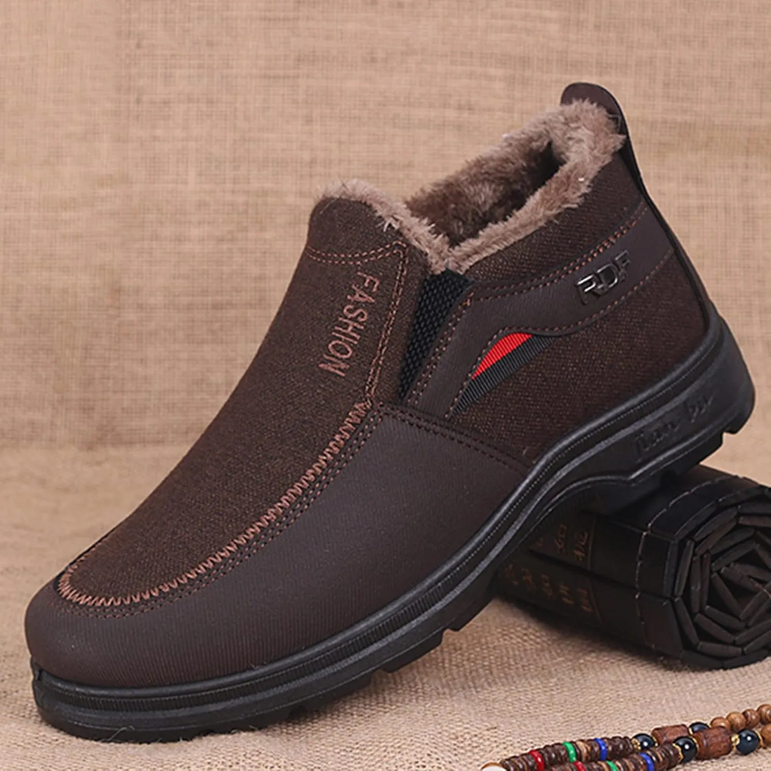 Women Boots Winter Black Short Slip On Boots Ladies Snow Boots for Women Winter Warm Fur Lined Womens Fur Lined Slip On Boot Cowboy Boots for Women Men Winter Booties