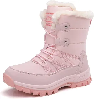 Womens Snow Boots Waterproof Winter Boots Outdoor Hiking Ankle Boot With Fur Lined Non Slip Warm Boots