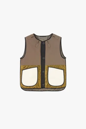 Wool Quilt Patchwork Liner - Olive & Ivory / Dark Olive